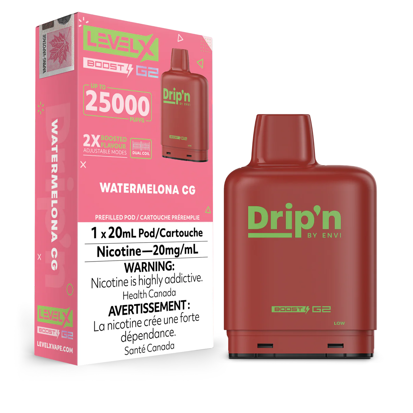(AB) Drip'n: Level X Boost G2 Pod - Watermelona CG