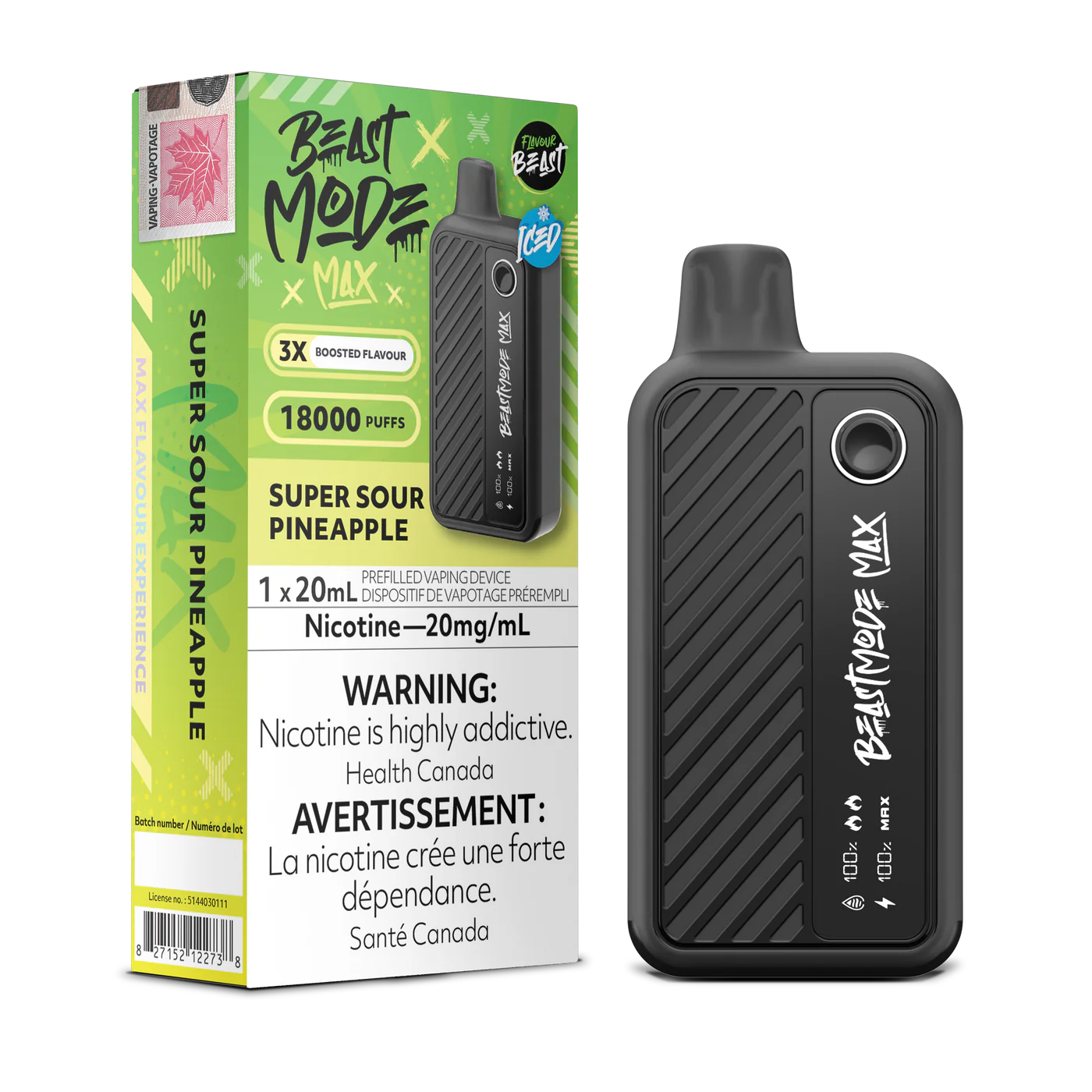 (AB) Flavour Beast: Beast Mode Max (18K) - Super Sour Pineapple