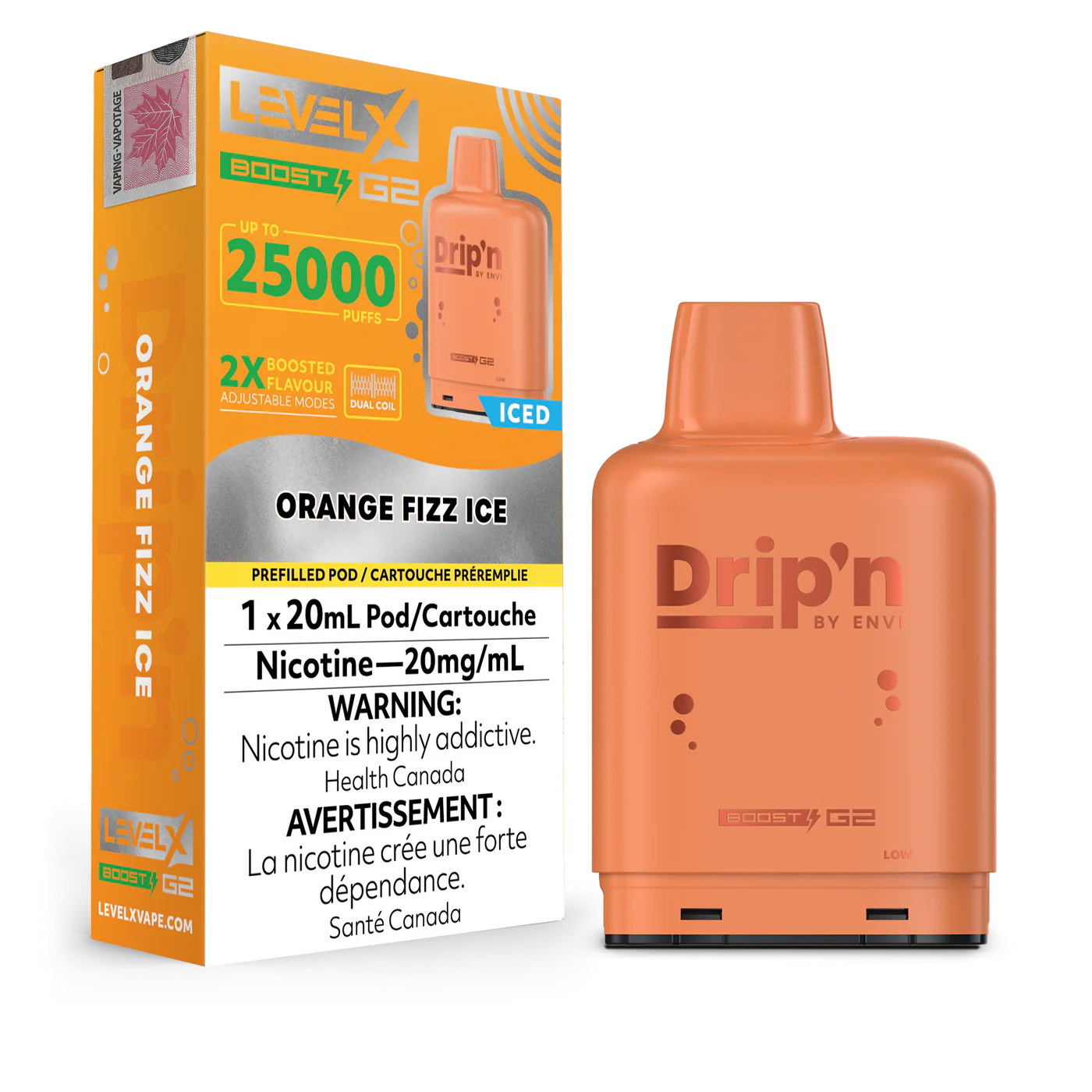 (AB) Drip'n: Level X Boost G2 Pod - Orange Fizz Ice