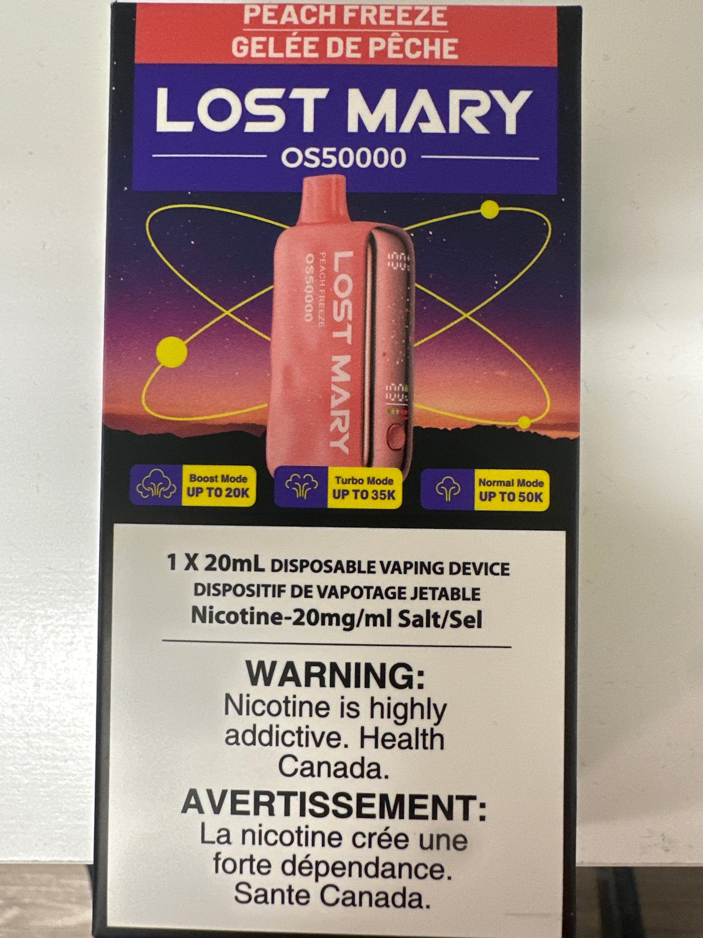 (AB) Lost Mary: Disposable (50K) - Peach Freeze