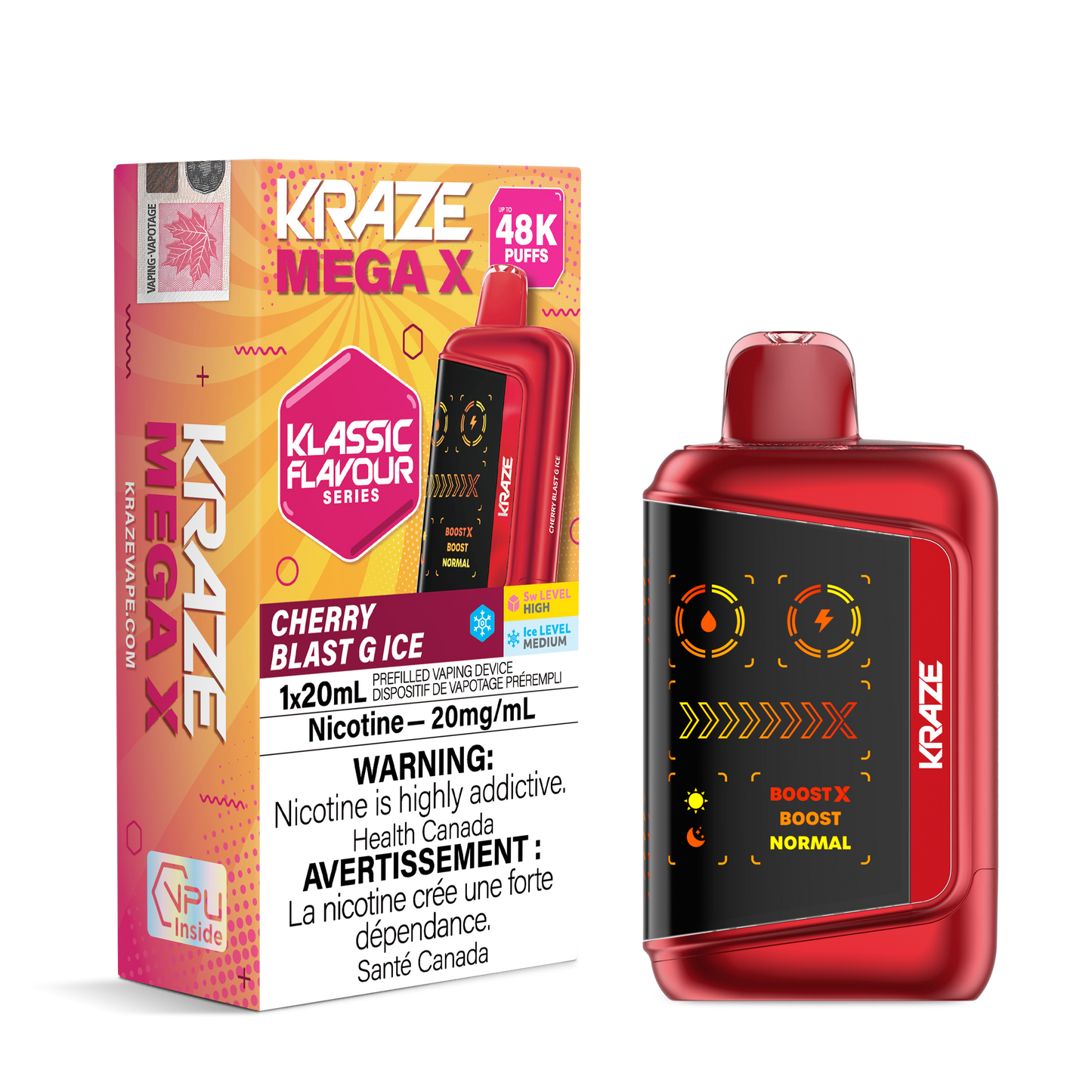 (AB) Kraze: MEGA X 48K - Cherry Blast G Ice