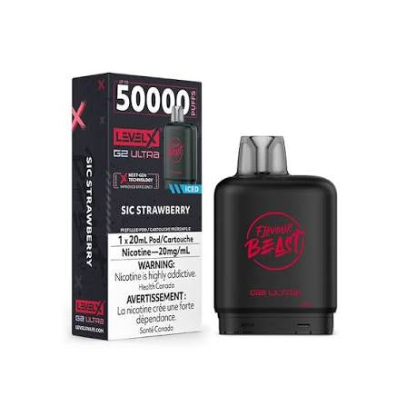 (AB) Flavour Beast: Level X G2 Ultra Pod (50K) - Sic Strawberry