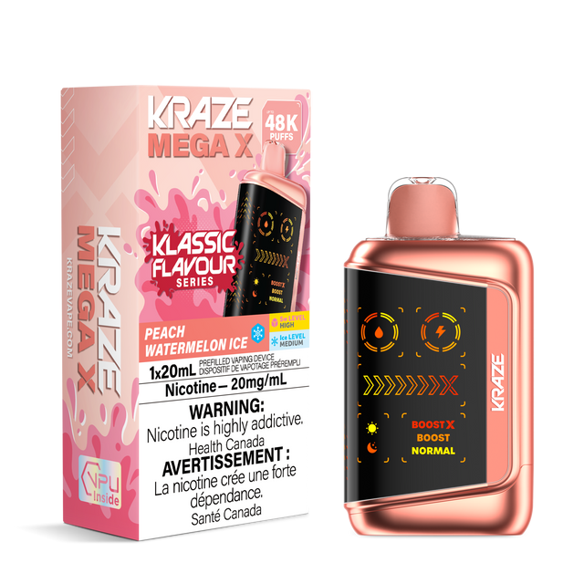 (AB) Kraze: MEGA X 48K - Peach Watermelon Ice