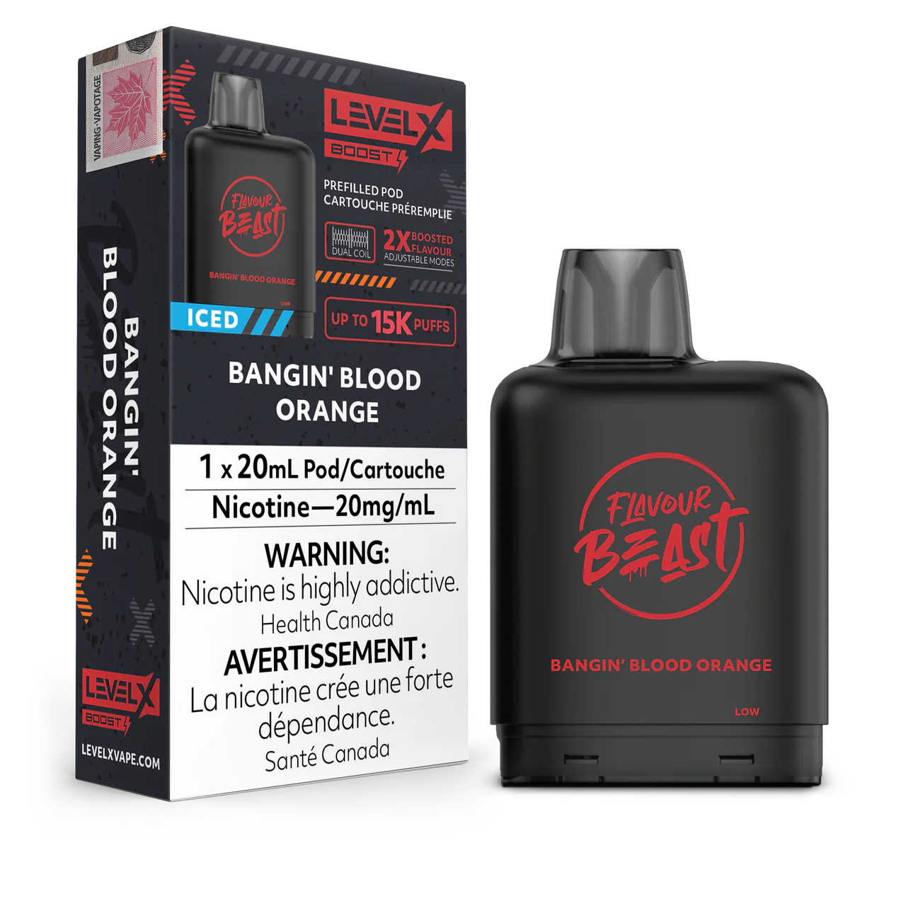 (AB) Flavour Beast Level X Boost Pod - Bangin’ Blood Orange Iced