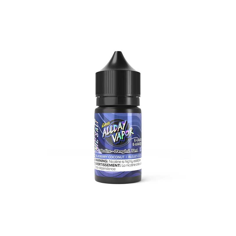 All Day Vapor Blueberry Coconut Salt E-Juice 30ml 20mg (FED)