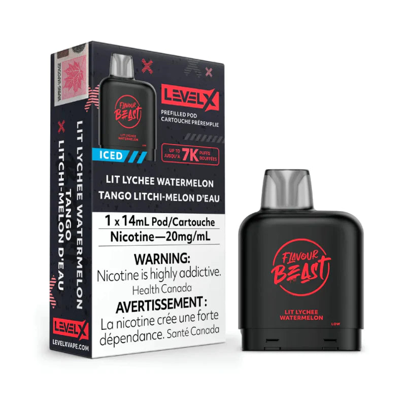 Flavour Beast Level X 7000 Pod - Lit Lychee Watermelon (FED)