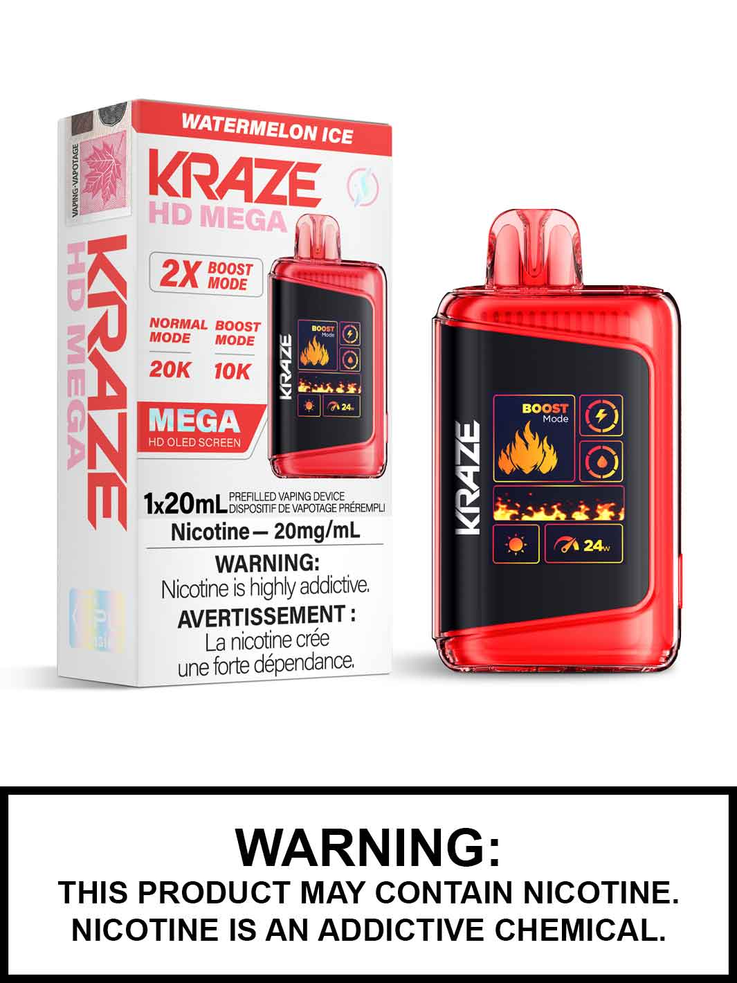 (AB) Kraze: HD MEGA 20K - Watermelon Ice