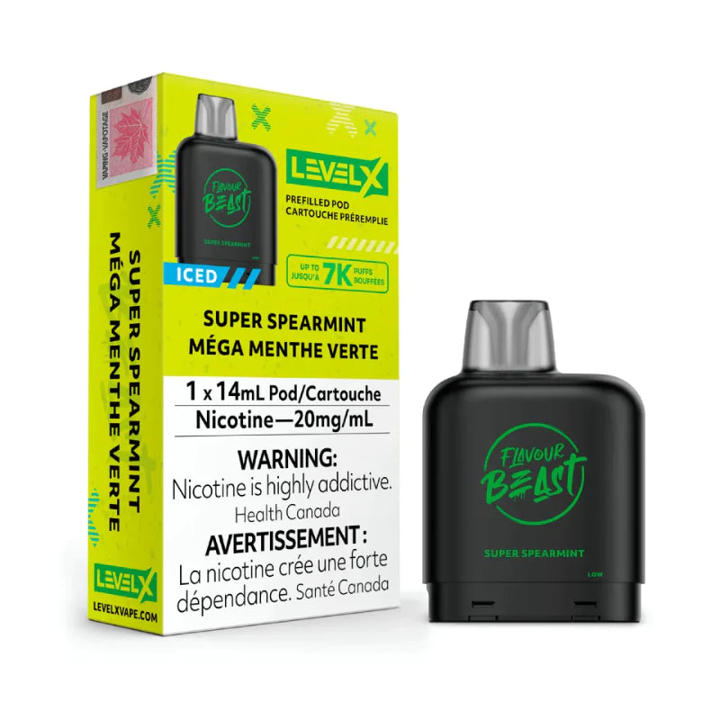 Flavour Beast Level X 7000 Pod - Super Spearmint (FED)