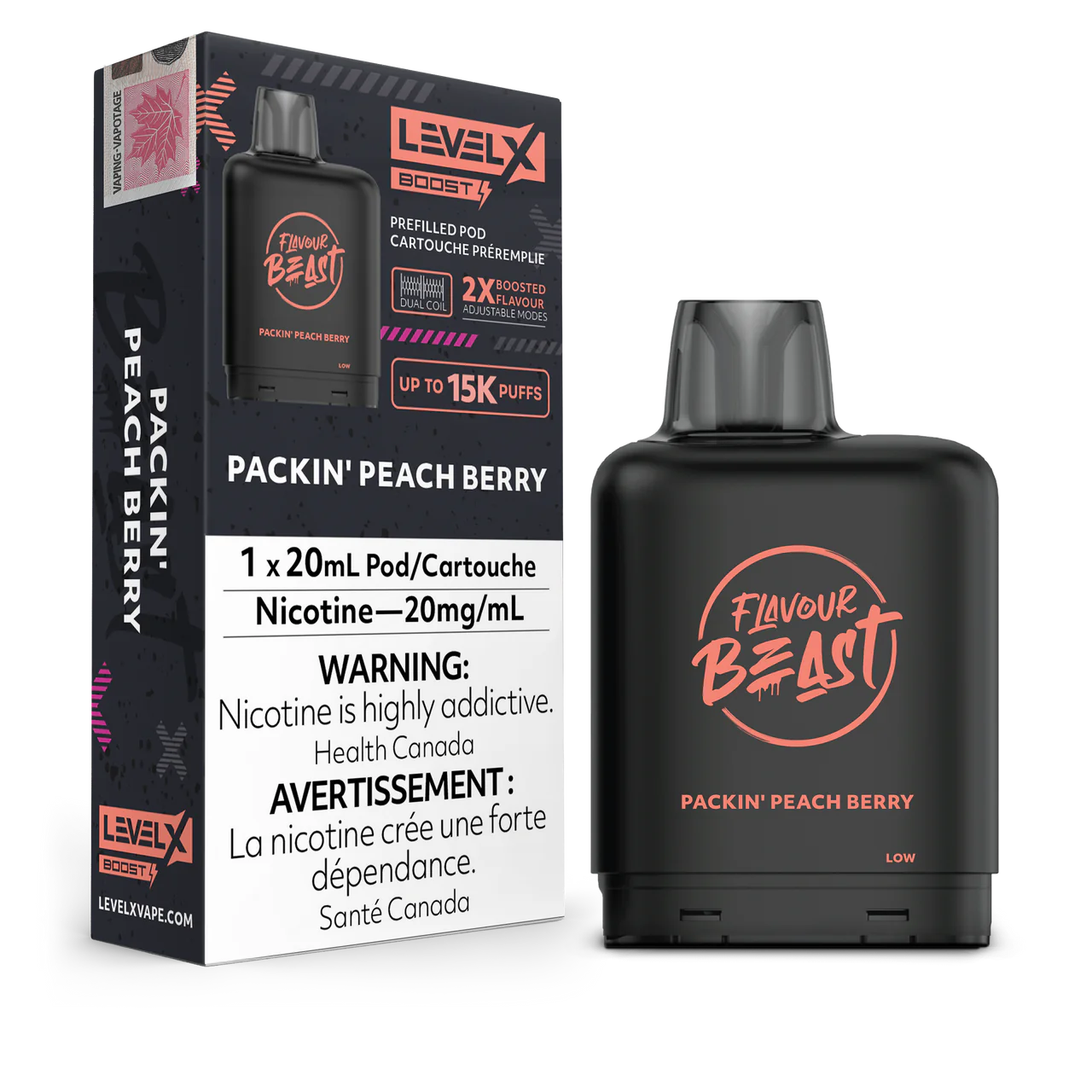 (AB) Flavour Beast Level X Boost Pod - Packin’ Peach Berry