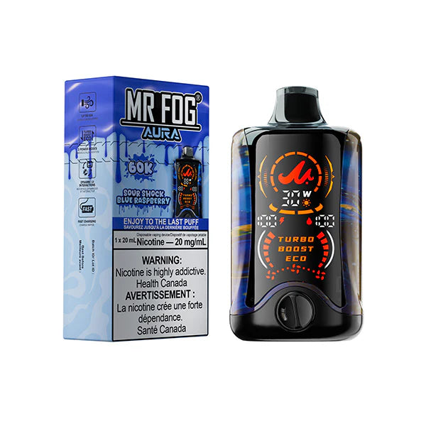 (AB) Mr. Fog: Aura (60K) - Sour Shock Blue Raspberry
