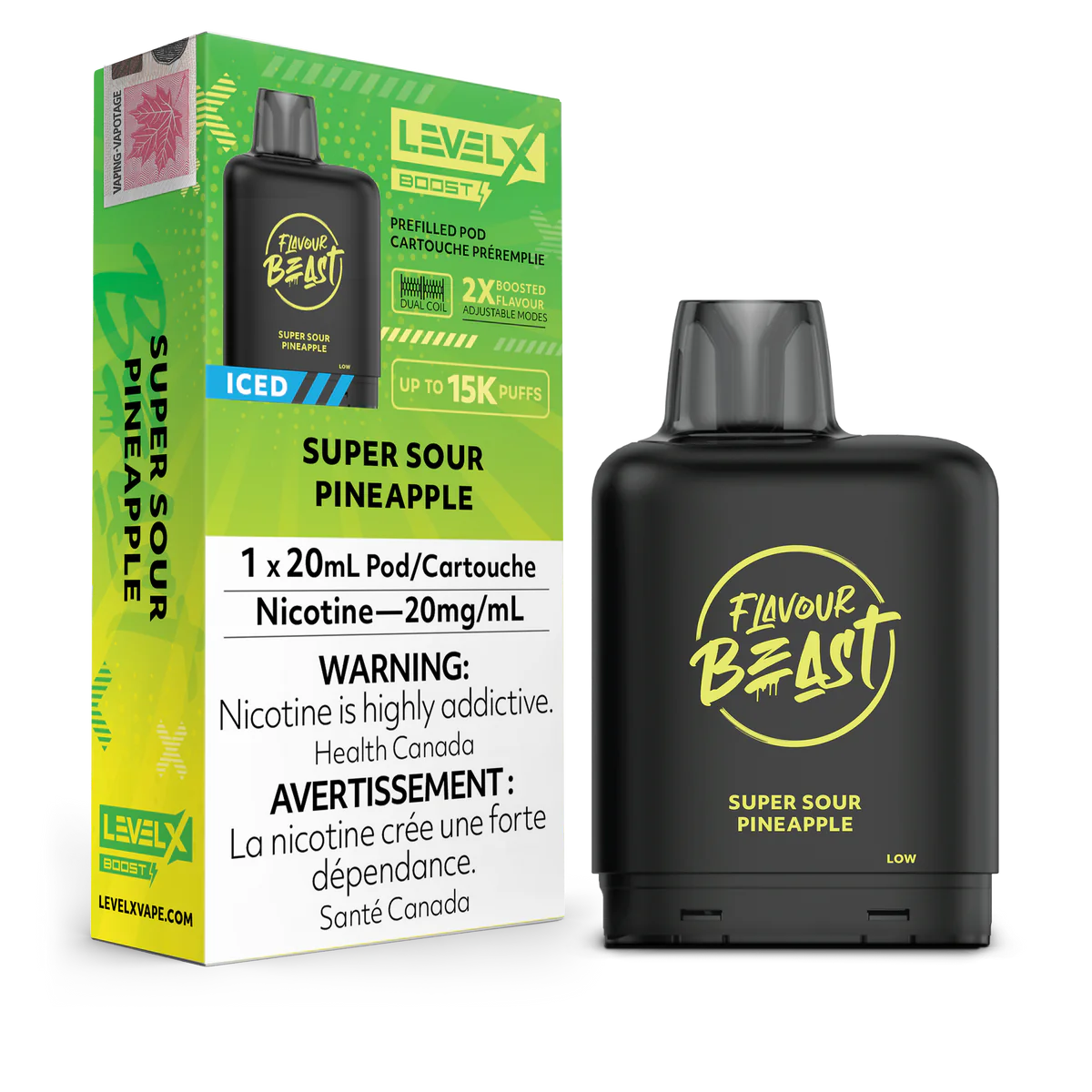 Flavour Beast Level X Boost Pod - Super Sour Pineapple Iced (AB)