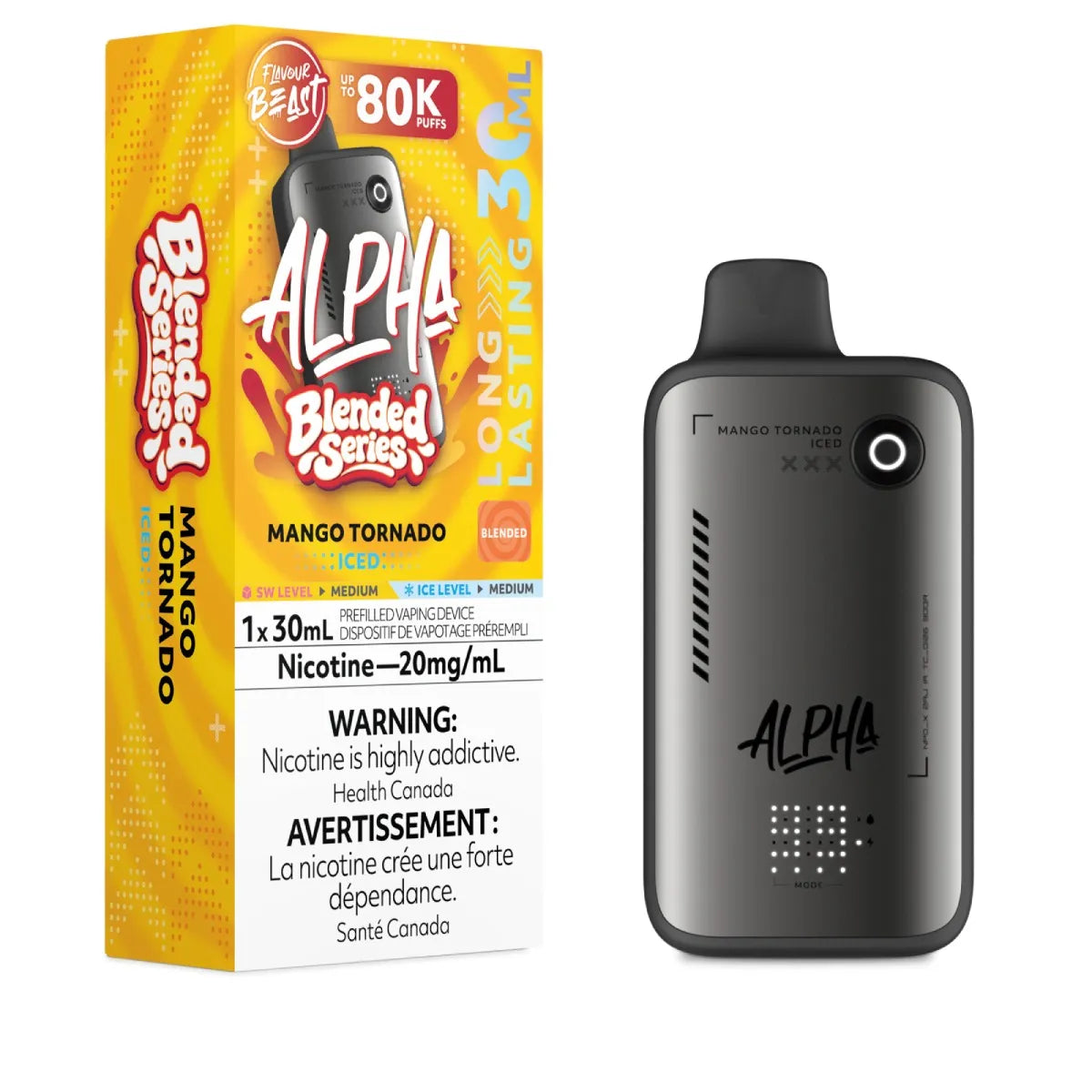 (AB) Flavour Beast: Alpha 80K - Mango Tornado Iced