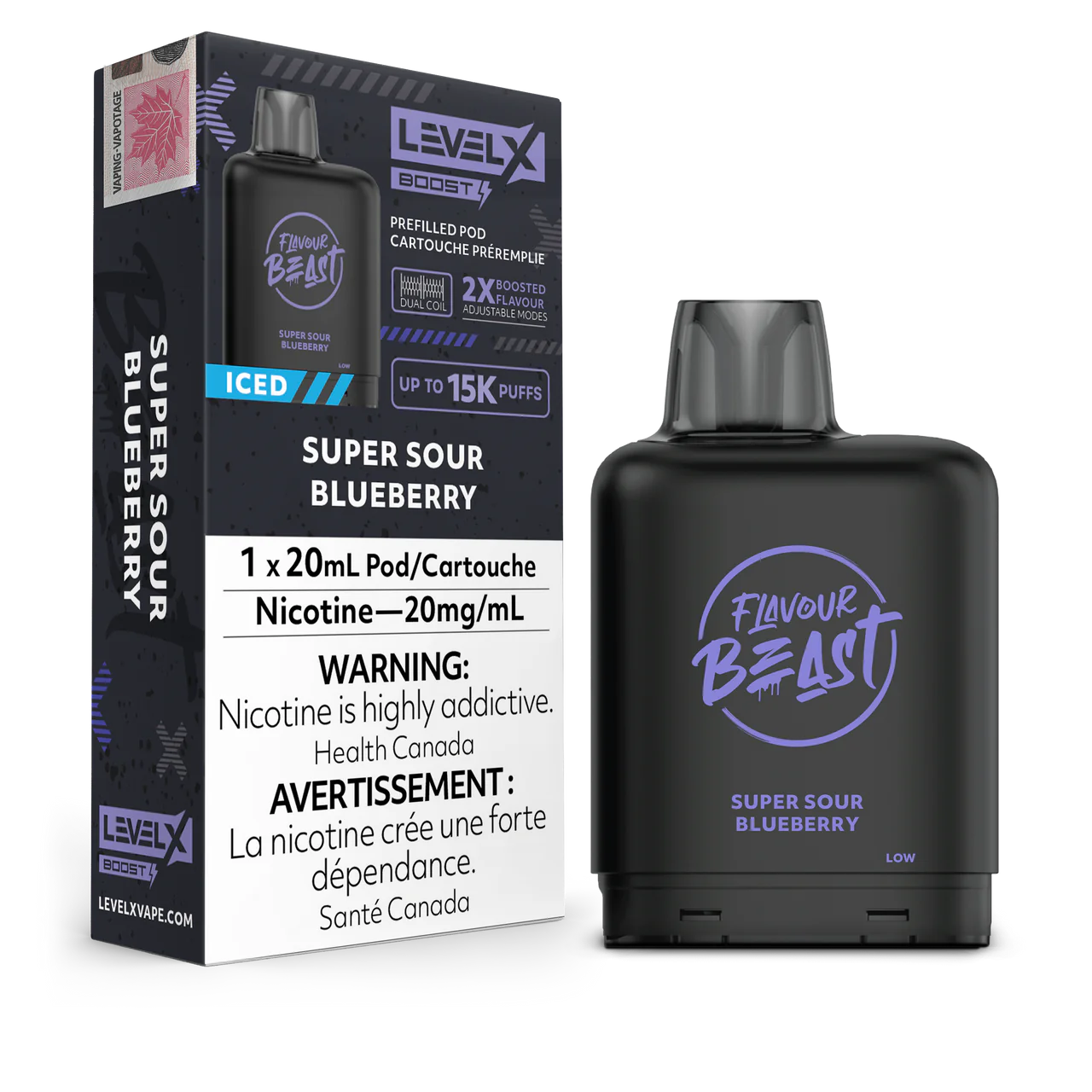 (AB) Flavour Beast Level X Boost Pod - Super Sour Blueberry Iced