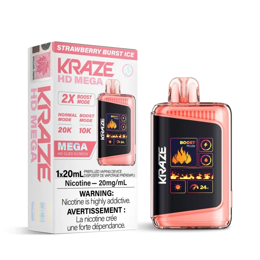 (AB) Kraze: HD MEGA 20K - Strawberry Burst Ice