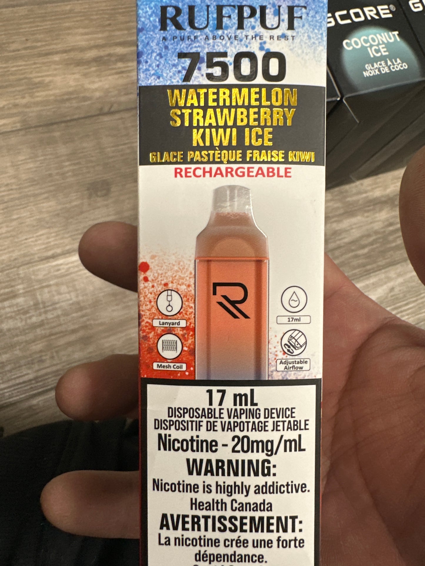 Rufpuf 7500 20mg Watermelon Strawberry kiwi ice