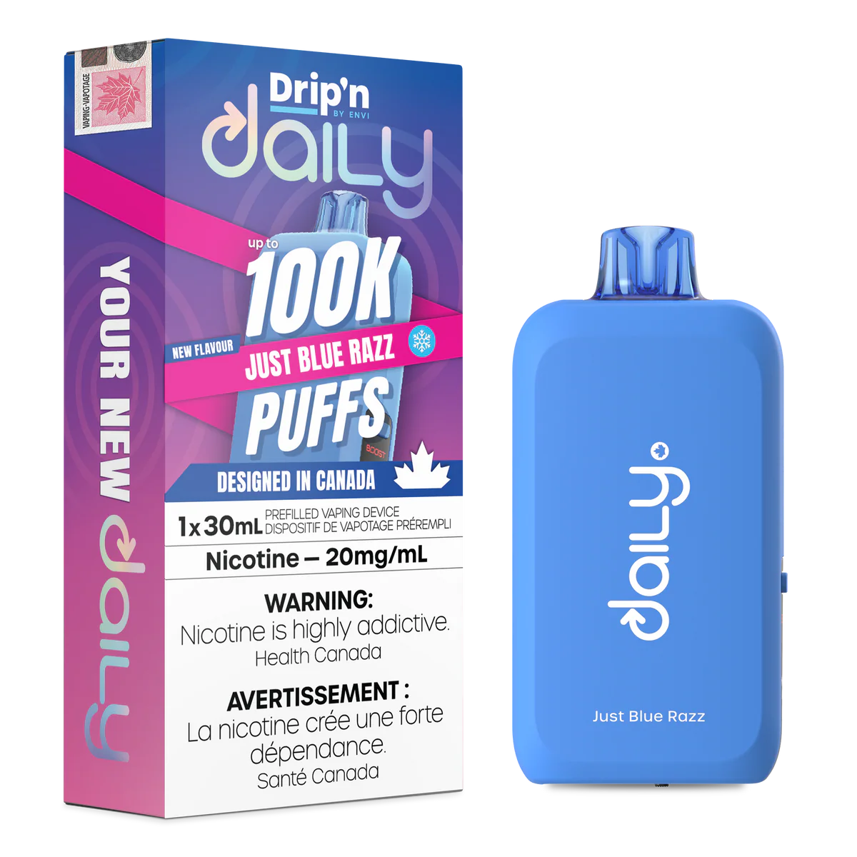 (AB) Drip'n Daily 100K - Just Blue Razz