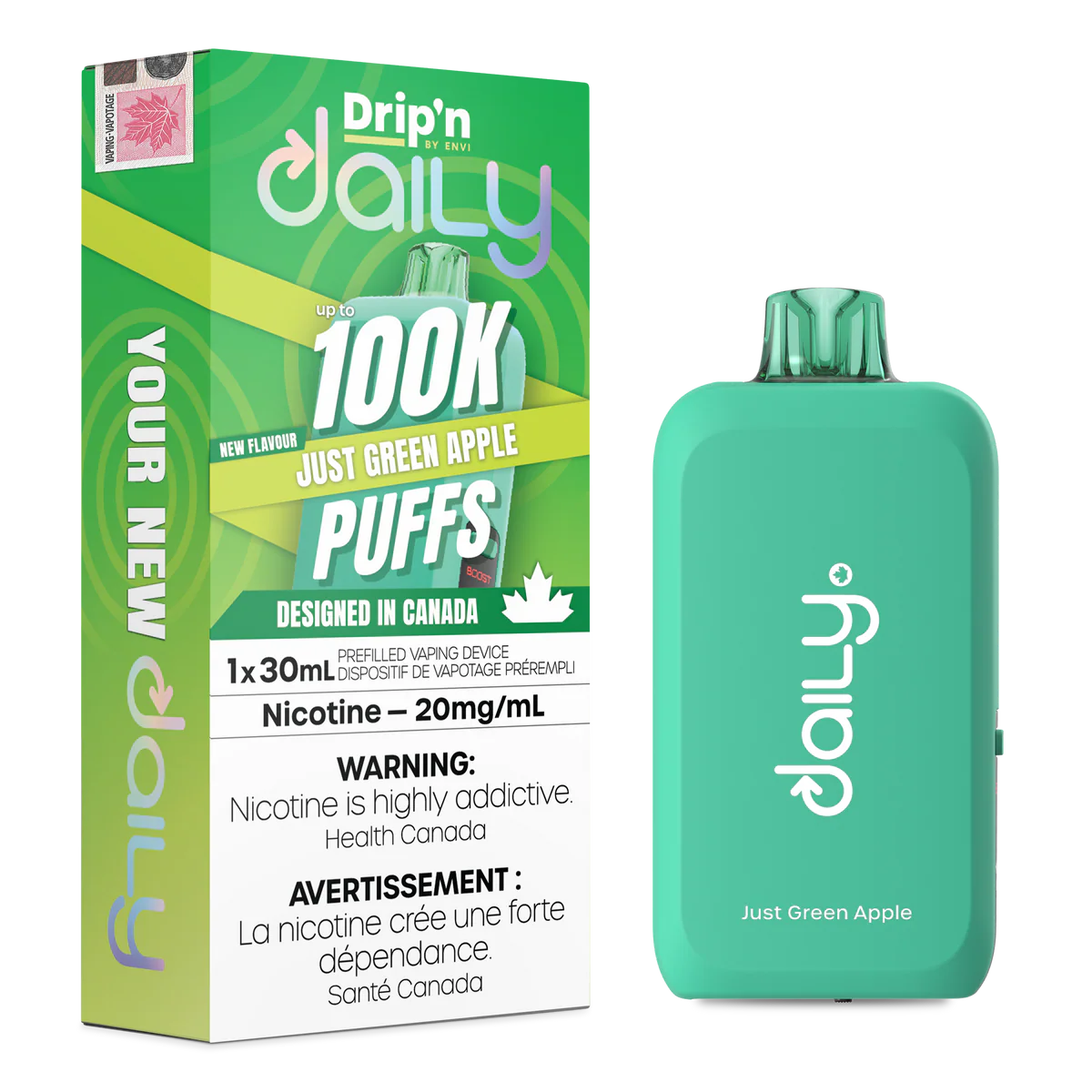 (AB) Drip'n Daily 100K - Just Green Apple