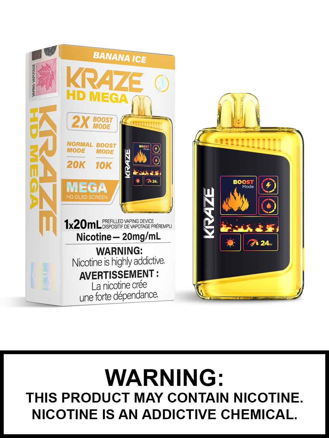 (AB) Kraze: HD MEGA 20K - Banana Ice