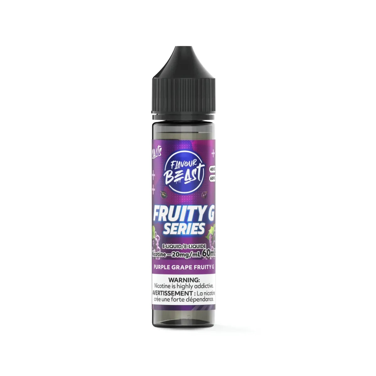 (AB) Flavour Beast: Fruity G E-Liquid 60ml/20mg - Purple Grape