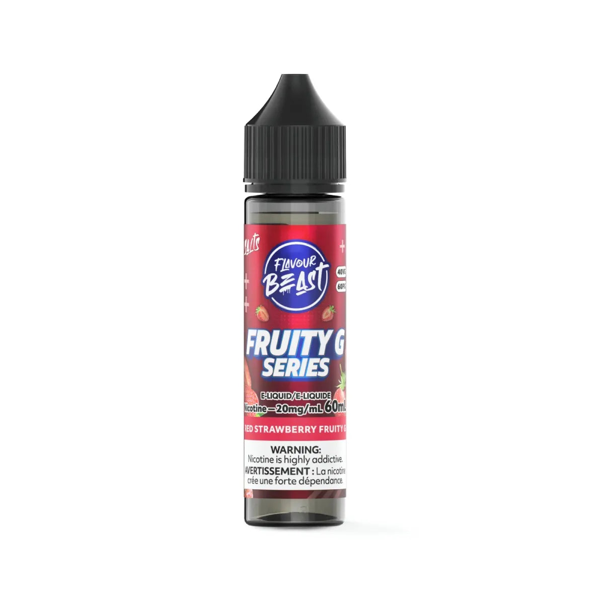 (AB) Flavour Beast: Fruity G E-Liquid 60ml/20mg - Red Strawberry