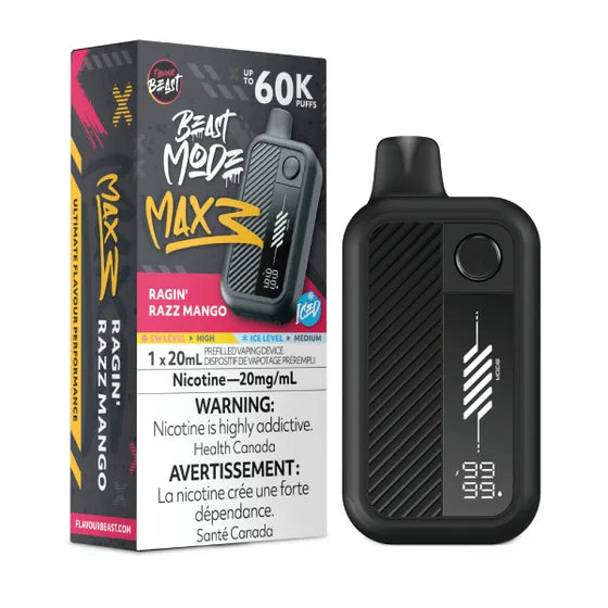 (AB) Flavour Beast: Mode Max 3 (60K) - Ragin' Razz Mango Iced