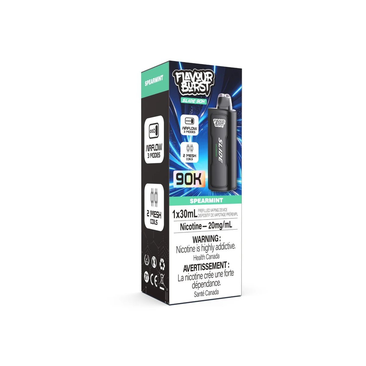 (AB) Flavour Burst Slide Pod 90K - Spearmint