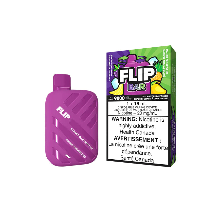 Flip Bar 9000 Disposable - Banana Blackberry Ice + Mango Pineapple Ice 20MG (FED)