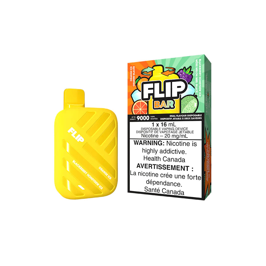 Flip Bar 9000 Disposable - Orange Ice + Blackberry Honeydew Ice 20MG (FED)