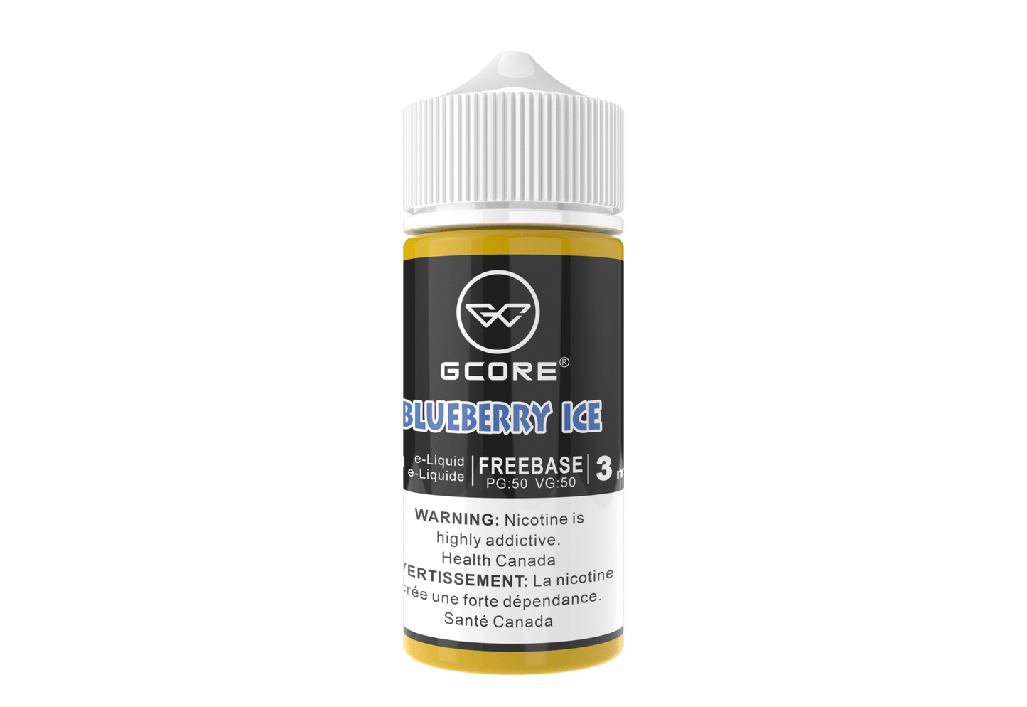 (AB) GCORE E-LIQUID BLUEBERRY ICE FREEBASE 100ML 3MG