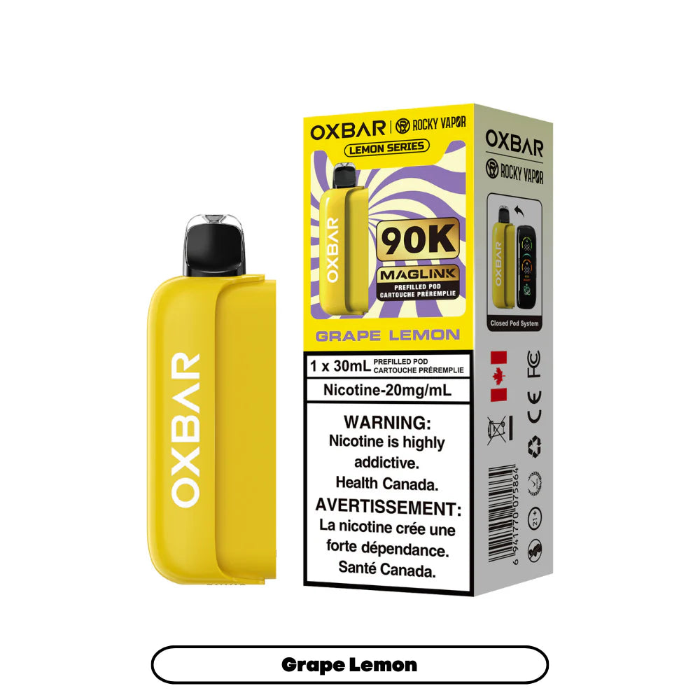 (AB) Oxbar: Maglink Replacement Pod 90K - Grape Lemon