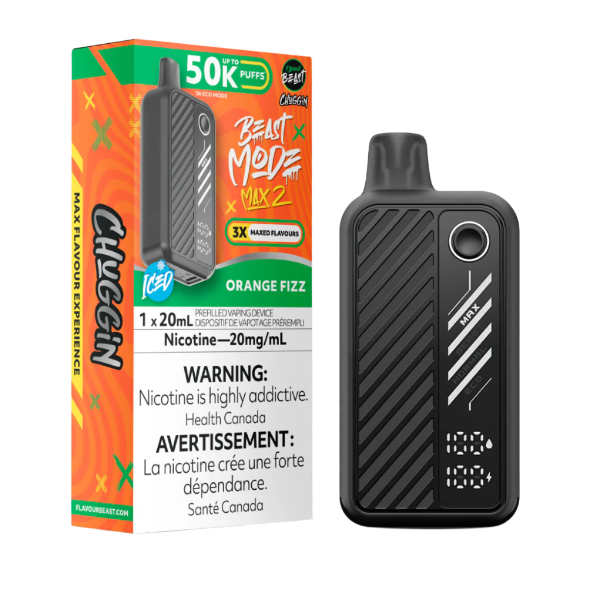 (AB) Flavour Beast: Mode Max 2 (50K) Chuggin’ - Orange Fizz
