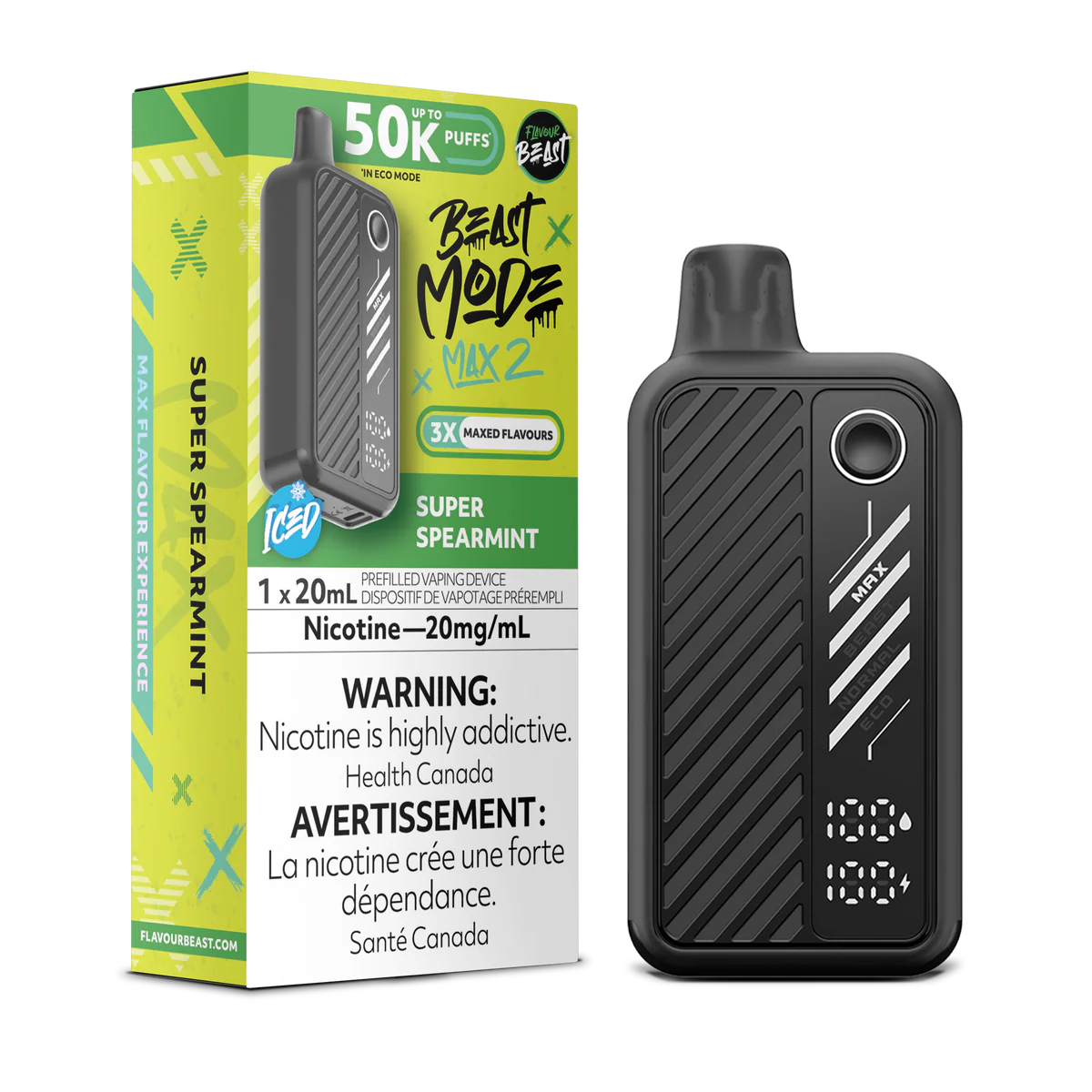 (AB) Flavour Beast: Mode Max 2 50K - Super Spearmint