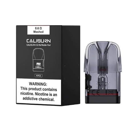 Uwell Caliburn G3 Replacement Pods Meshed 4/PK Vape Stadium Uwell Caliburn G3 Replacement Pods Meshed 4/PK Vape Stadium