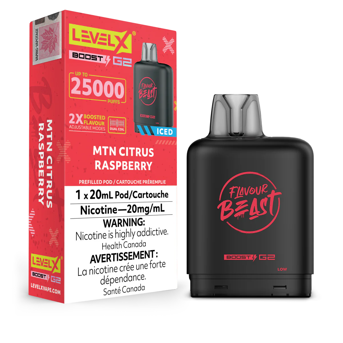 (AB) Flavour Beast Level X Boost Pod - MTN Citrus Raspberry