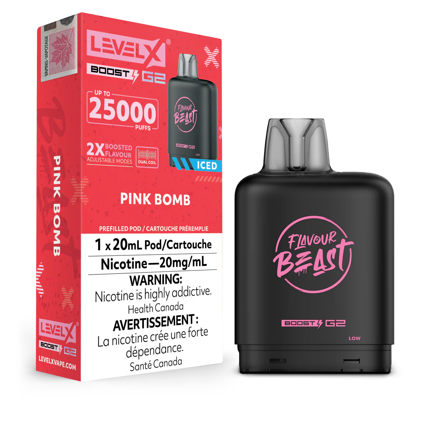 Flavour Beast Level X Boost Pod - Pink Bomb Ice (AB)