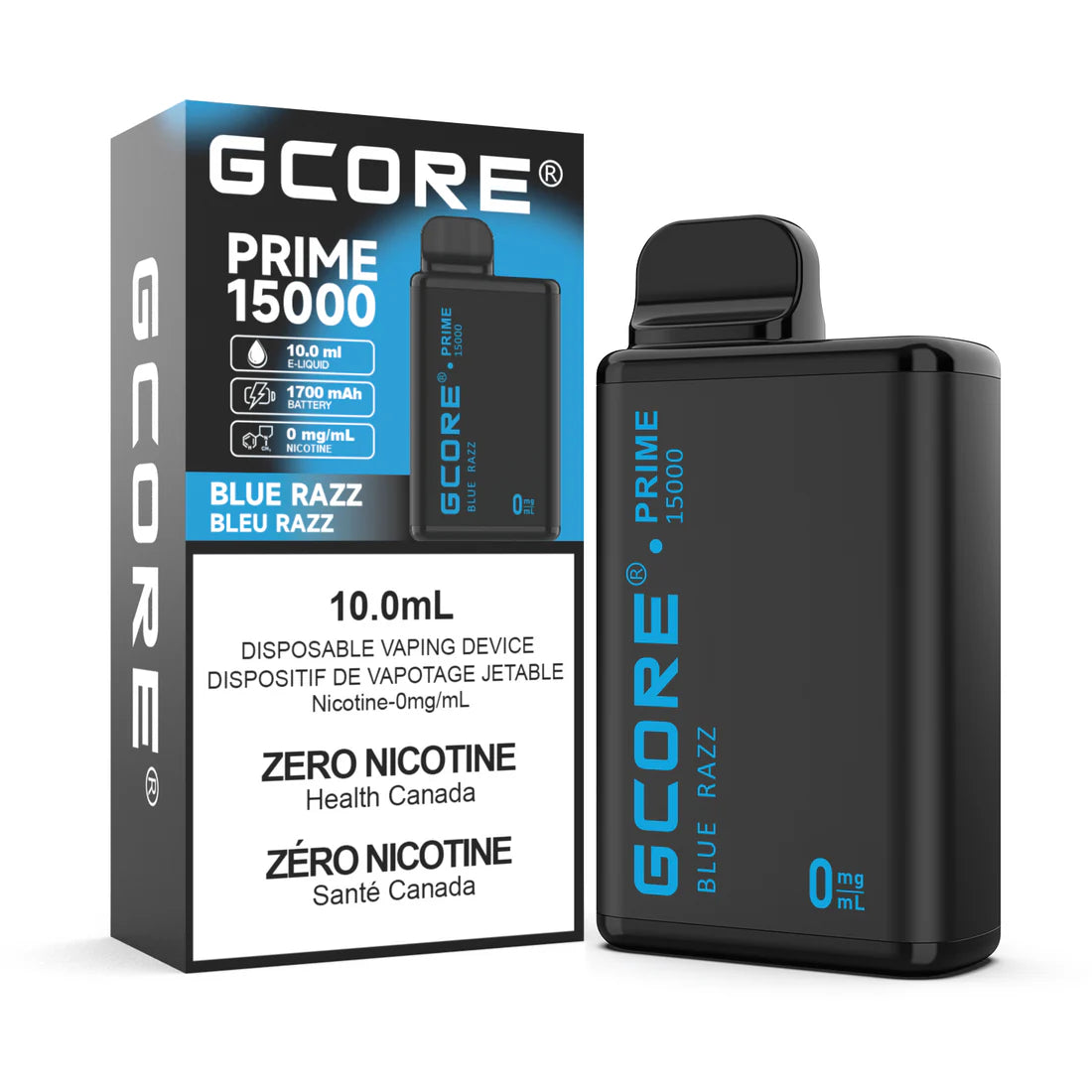 Gcore Prime 15000 - Blue Razz 0mg (FED)