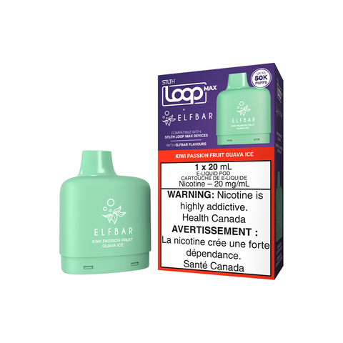 (AB) Elfbar: STLTH Loop Max Pod (50K) - Kiwi Passion Fruit Guava Ice