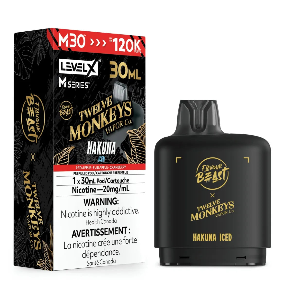 (FED) Level X M pod 30ml Flavour Beast - Hakuna Iced