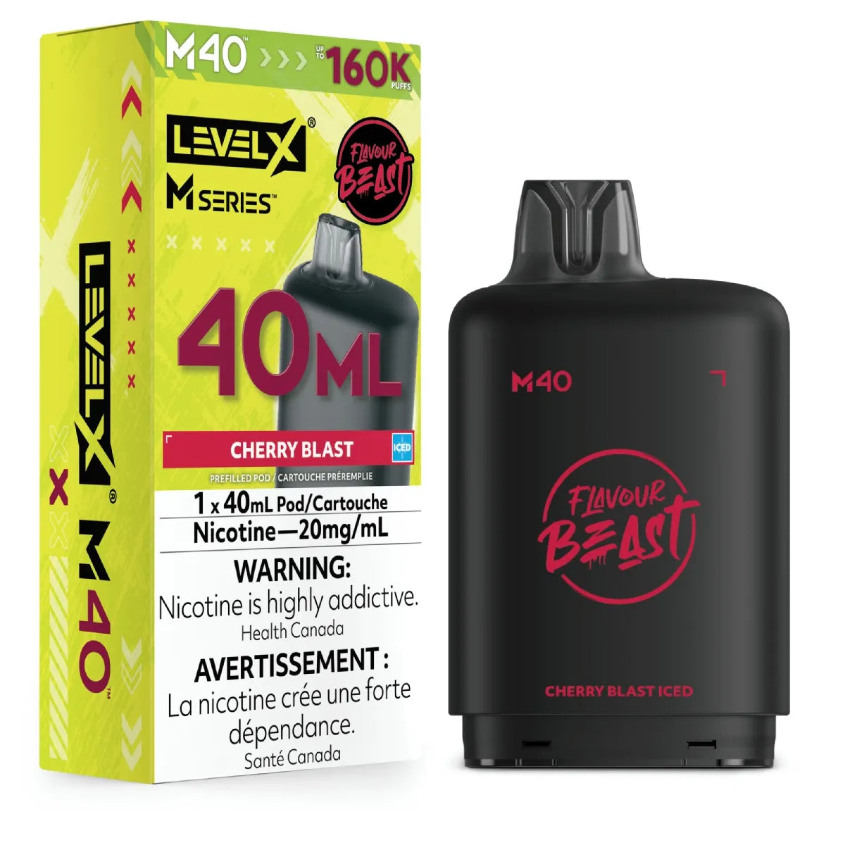(AB) Level X M pod 40ml Flavour Beast - Cherry Blast