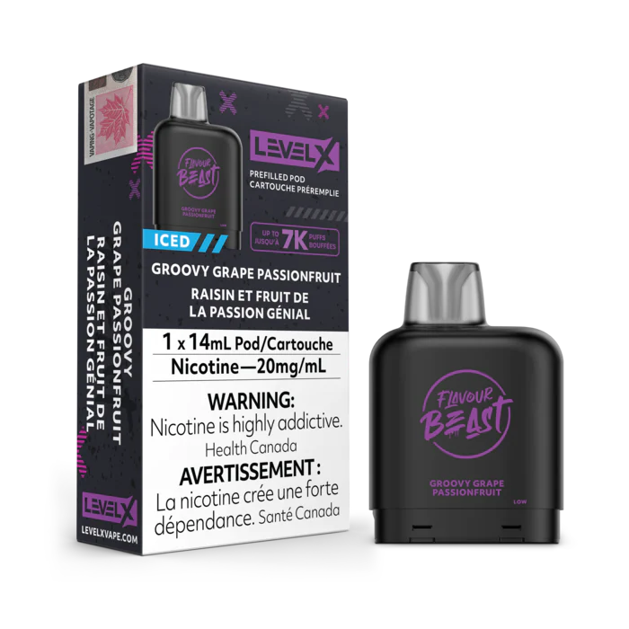 Flavour Beast Level X 7000 Pod - Groovy Grape Passionfruit (FED)