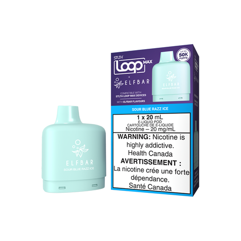 (AB) Elfbar: STLTH Loop Max Pod (50K) - Sour Blue Razz Ice