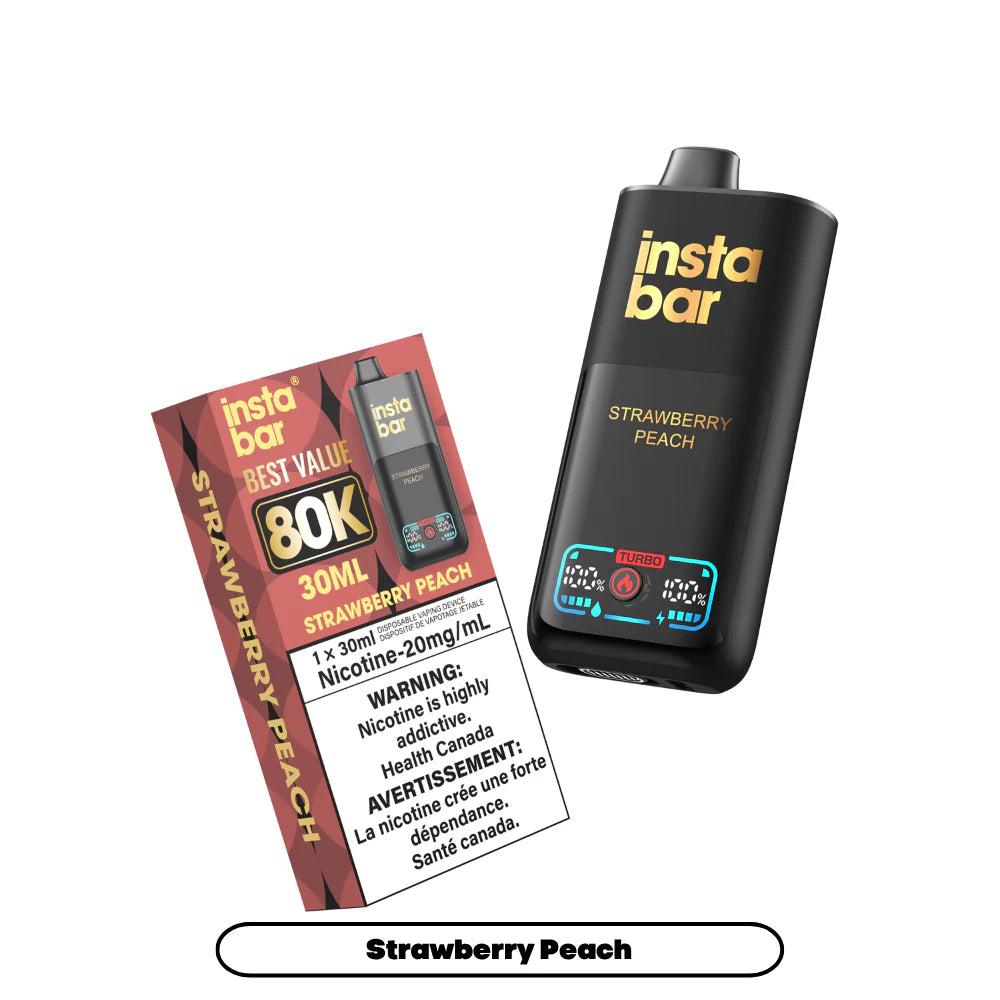 (AB) Insta Bar: Disposable (80K) - Strawberry Peach