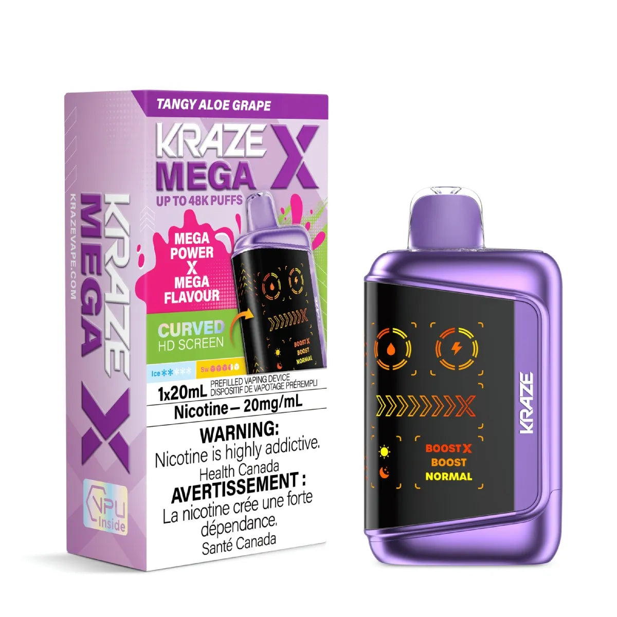 (AB) Kraze: MEGA X (48K) - Tangy Aloe Grape