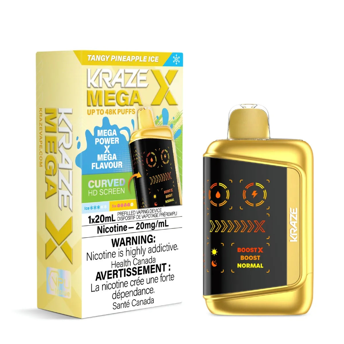 (AB) Kraze: MEGA X 48K - Tangy Pineapple Ice