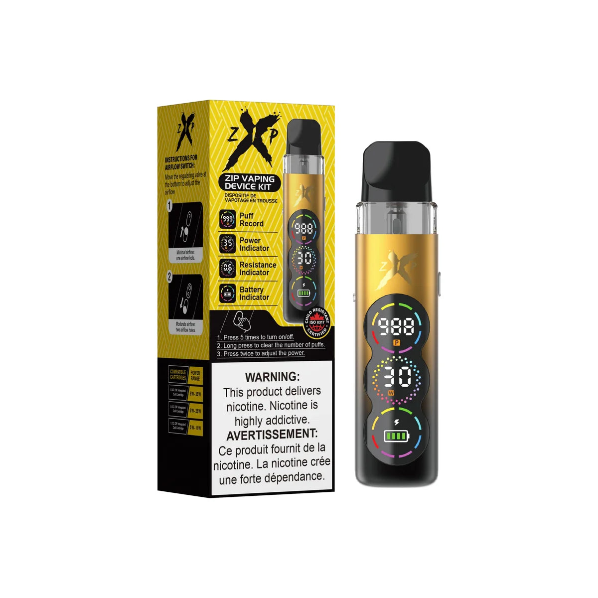 Ripper Zip X Pod Kit - Gold Black