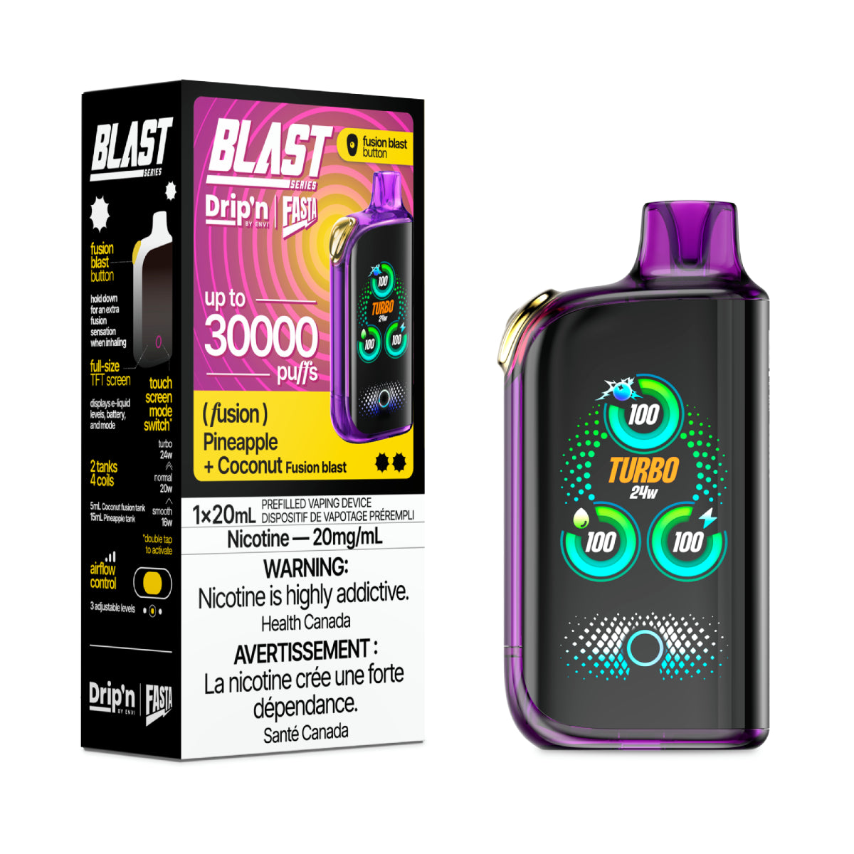 (AB) Drip’n: BLAST (30K) Fusion Seriess - Pineapple + Coconut