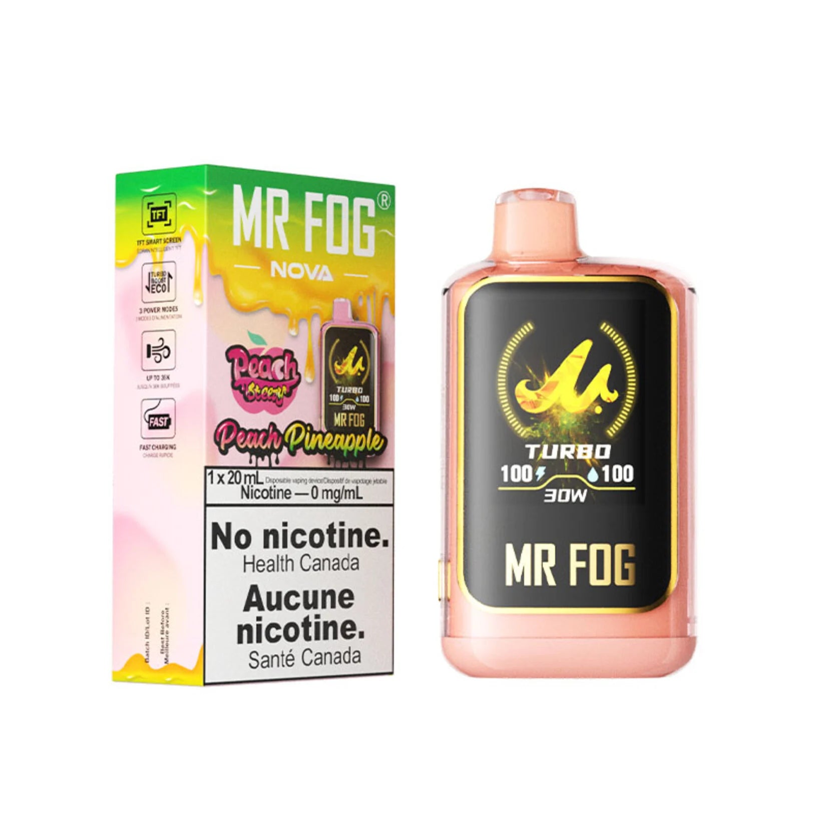 AB) Mr. Fog: Nova (36k) - Peach Steezy Peach Pineapple Vape Stadium AB) Mr. Fog: Nova (36k) - Peach Steezy Peach Pineapple Vape Stadium