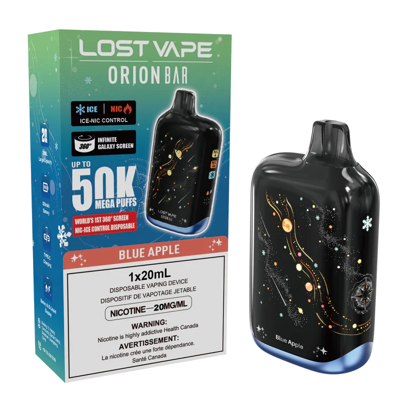 AB) Lost Vape: Orion Bar (50K) - Blue Apple Vape Stadium AB) Lost Vape: Orion Bar (50K) - Blue Apple Vape Stadium