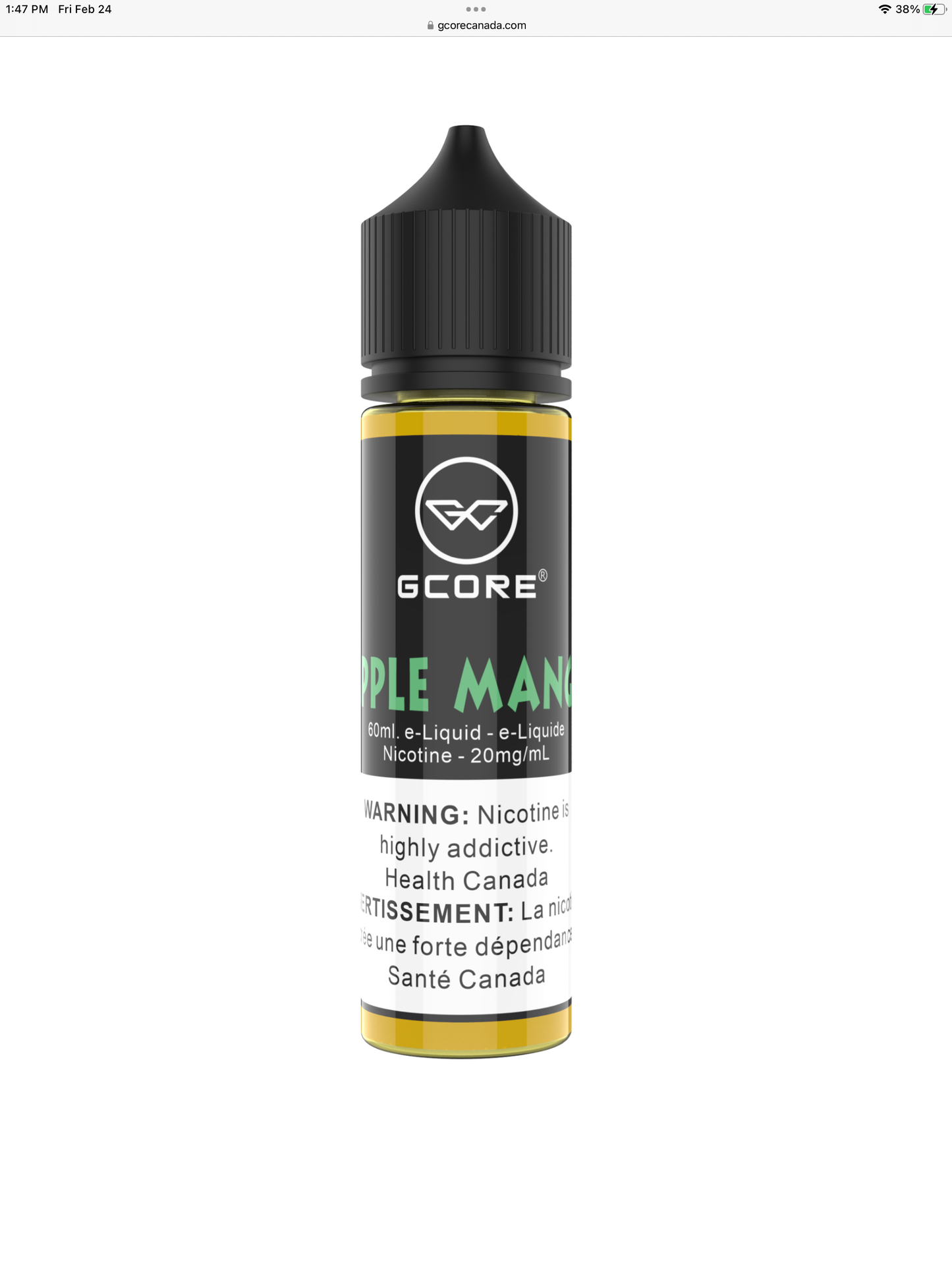 (AB) Gcore: E-Juice (60ml)(10mg) - Apple Mango