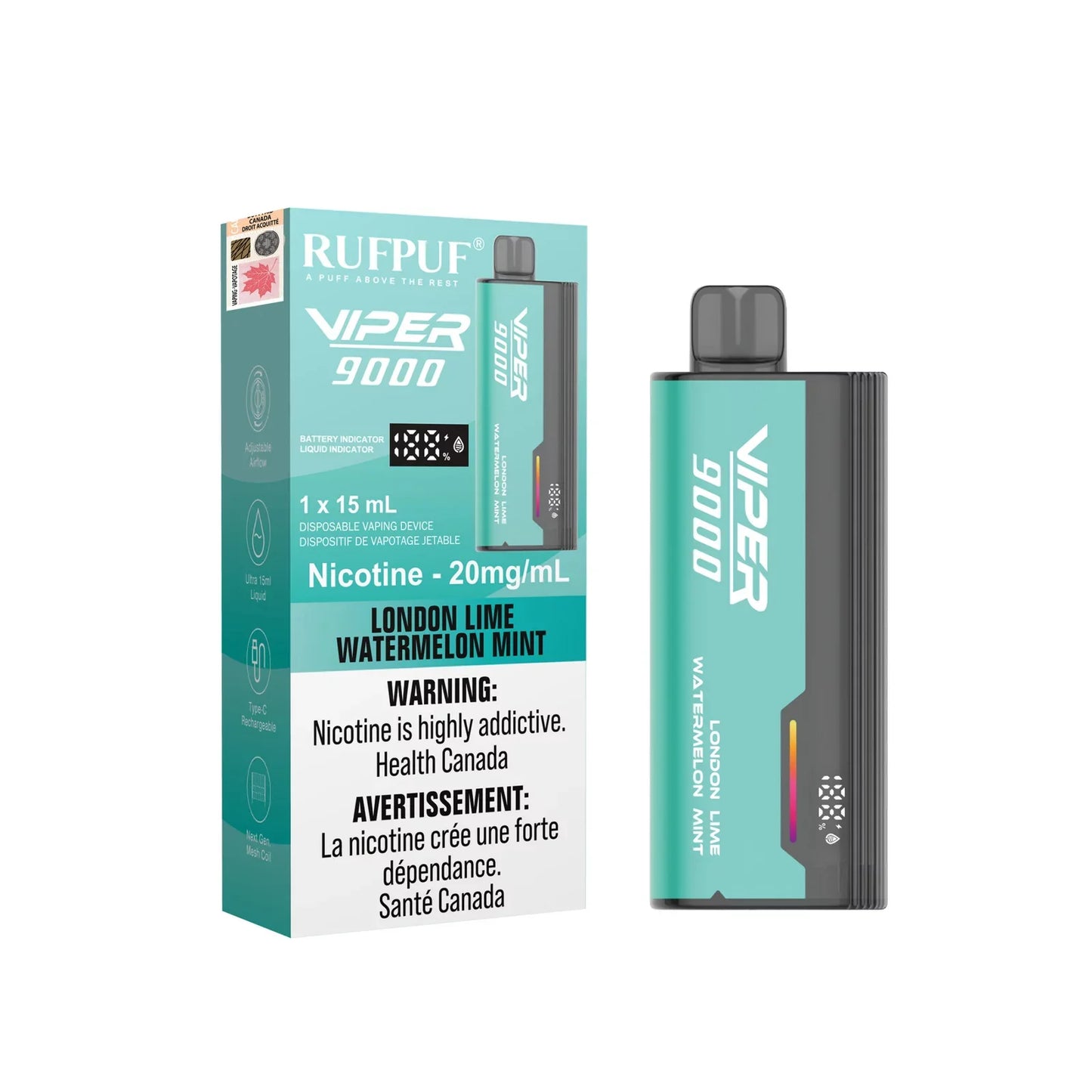 (FED) Rufpuf: Viper (9k) - London Lime Watermelon Mint